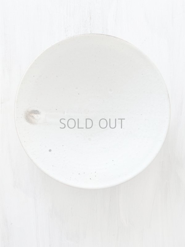 画像1: 粉引7寸ろくろ平皿