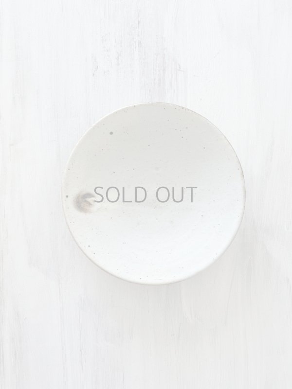 画像1: 粉引6寸ろくろ平皿